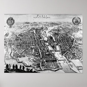 Poster Carte de Paris, 1620