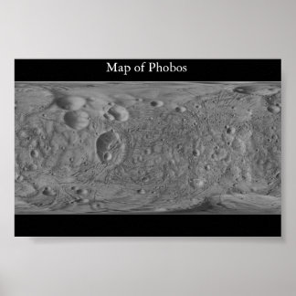 Poster Carte de Phobos