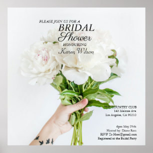 Poster Carte de réponse aimantée pour invitation de douch