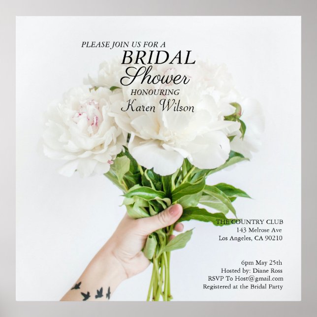 Poster Carte de réponse aimantée pour invitation de showe (Devant)