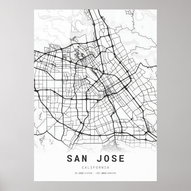Poster Carte de San Jose (Devant)