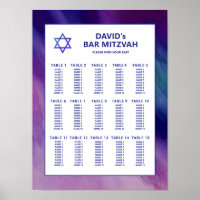 Carte de siège David Bar Bar Mitzvah