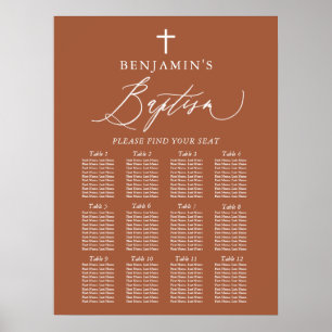 Poster Carte de siège en terre cuite Croix blanche Boy Ba