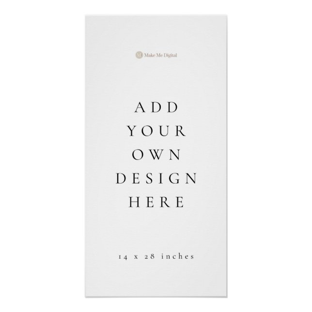 Poster Carte de siège longue de 14 x 28 pouces (finition  (Devant)