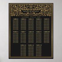 Carte de siège Mariage de l'épée médiévale noire