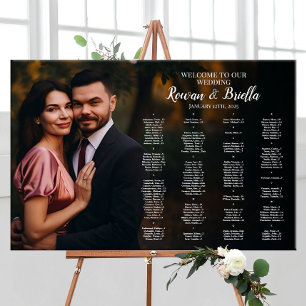 Poster Carte de sièges mariage avec photo trouvez votre s