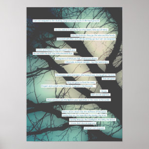 Poster carte de sympathie sans musique de deuil