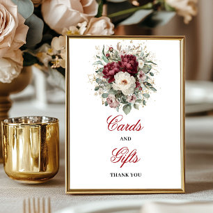 Poster Carte de Table pour Cadeaux et Cartes de Félicitat