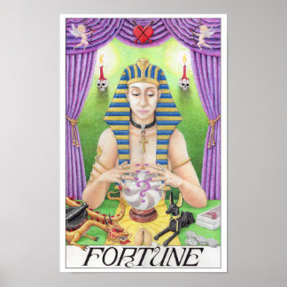 Poster Carte de tarot de la Fortune