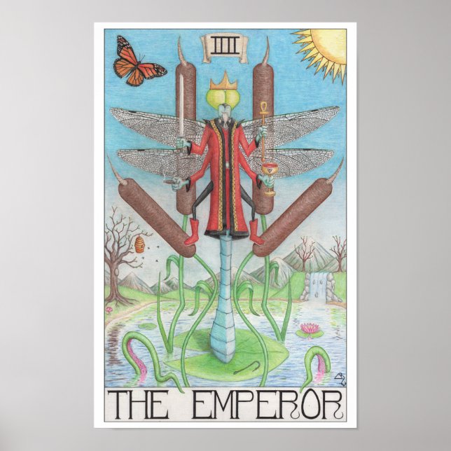 Poster carte de tarot de l'Empereur (Devant)