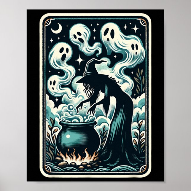 Poster Carte de Tarot Gothique Supernaturelle Ghost Cauld (Devant)