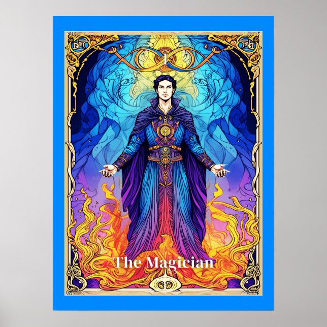 Poster Carte de Tarot Le Magicien (Devant)