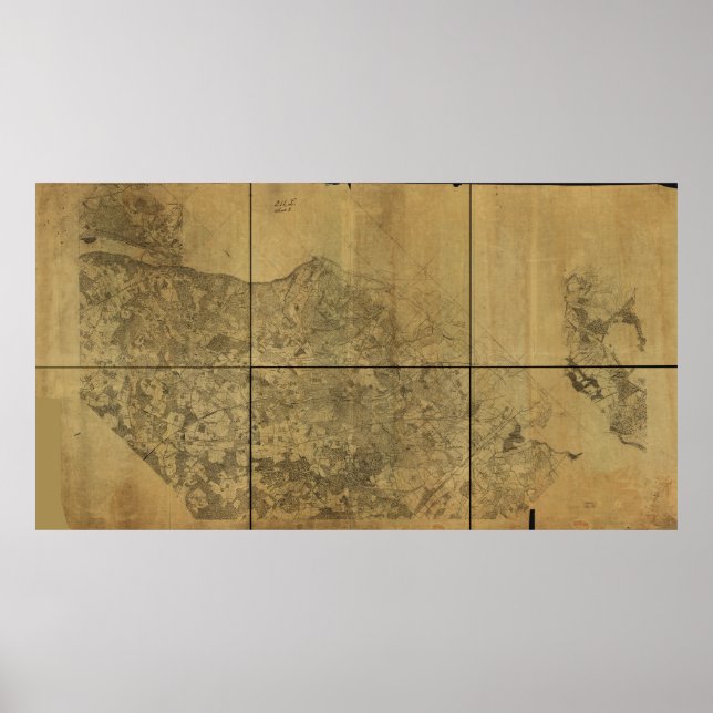 Poster Carte de Virginie Alexandrie à la rivière Potomac  (Devant)