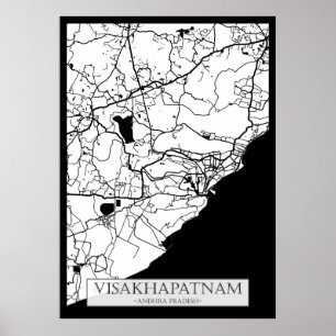 Poster Carte de Visakhapatnam Andhra Pradesh