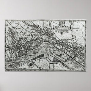 Poster Carte de Westminster de 'Speculum Britannia'