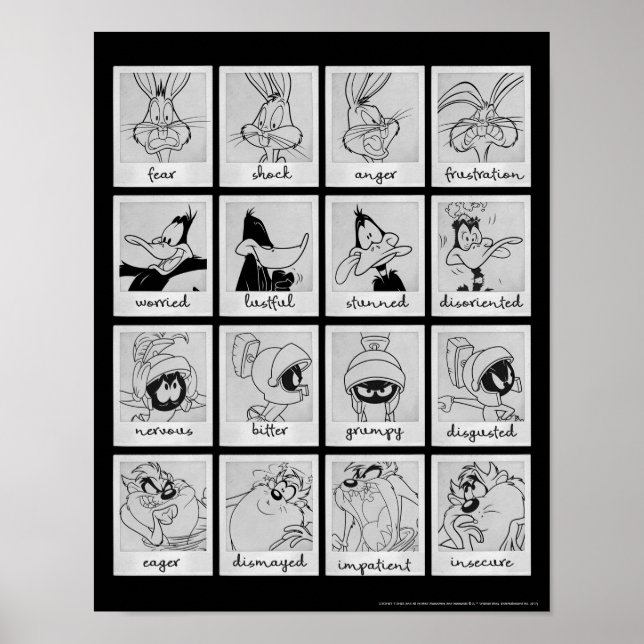 Poster Carte d'émotion de caractères LOONEY TUNES™ (Devant)