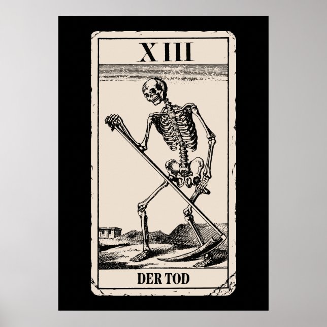Poster Carte Der Tod / Death Tarot (Devant)