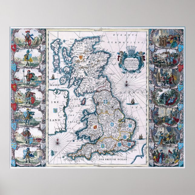 Poster Carte des antiquités du XVIIe siècle (Devant)