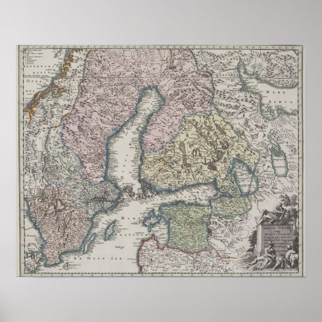 Poster Carte des antiquités scandinaves (Devant)