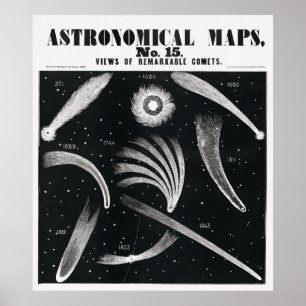 Poster Carte des comètes