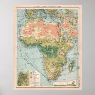 Poster Carte des itinéraires d'expédition commerciale en 