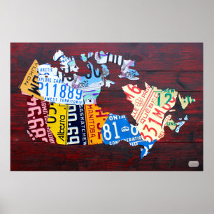 Poster Carte des plaques canadiennes Édition 2