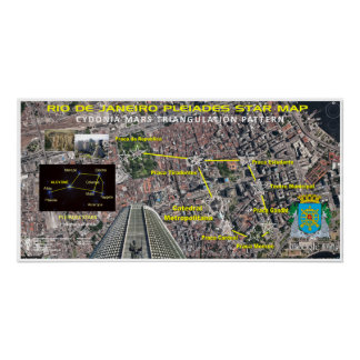 Poster Carte des pléiades de Rio de Janeiro