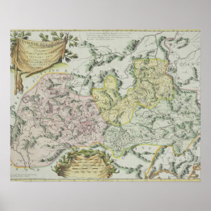 Poster Carte des provinces en Chine