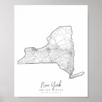 Carte des rues de New York Minimal
