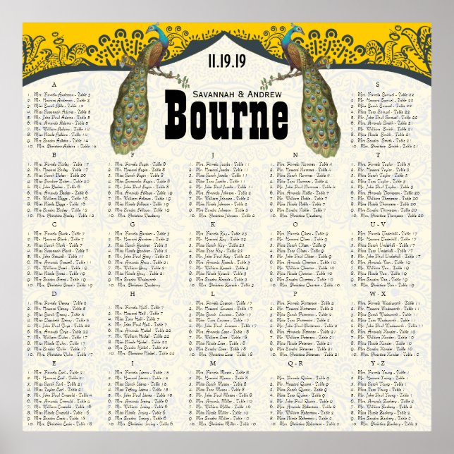 Poster Carte des sièges Inséparables de la marine et de l (Devant)