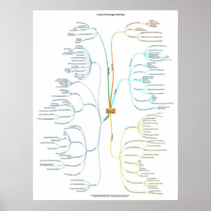 Poster Carte d'esprit de stratégie de contenu