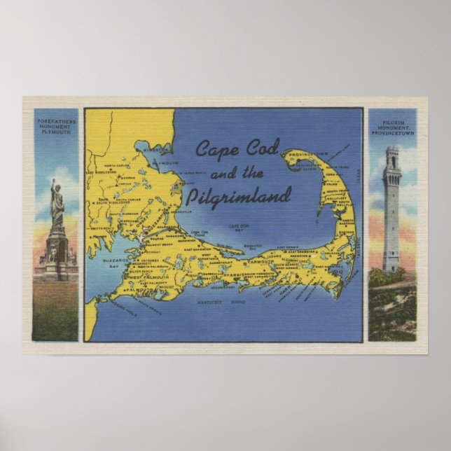 Poster Carte détaillée du Pèlerin (Devant)