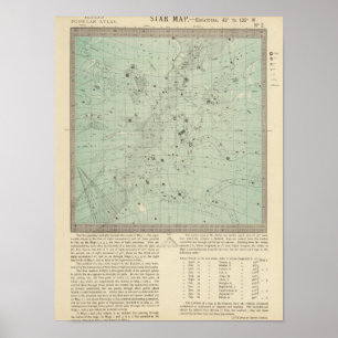 Poster Carte d'étoile