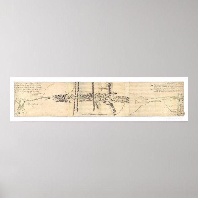 Poster Carte d'expédition Québec-Maine 1760 (Devant)