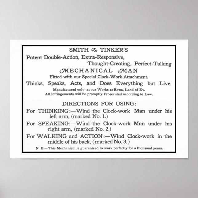 Poster Carte d'instruction Tik-Tok (Devant)