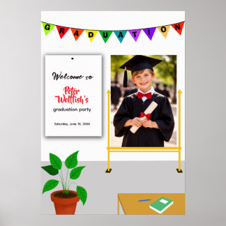 Poster Carte d'invitation pour la fête de fin d'études de