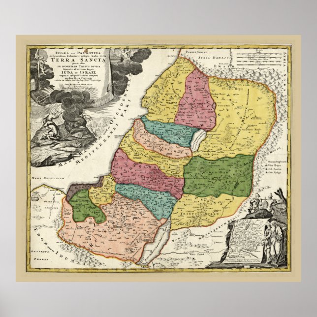 Poster Carte d'Israël (1720) (Devant)