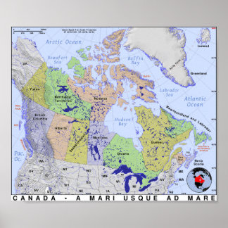 Poster Carte du Canada