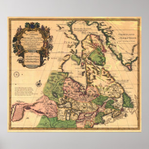 Poster Carte du Canada 1730