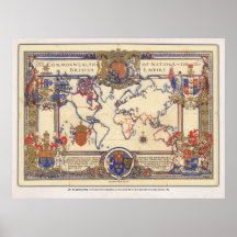 Carte du Commonwealth ou de l'Empire britannique