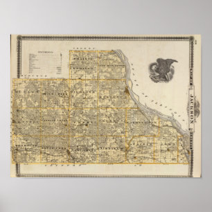 Poster Carte du comté de Jackson 2