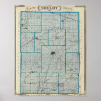 Carte du comté de Shelby