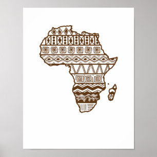 Poster Carte du continent africain