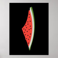 Carte du drapeau de la pastèque palestinienne. Lib