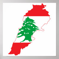 Carte du drapeau du Liban