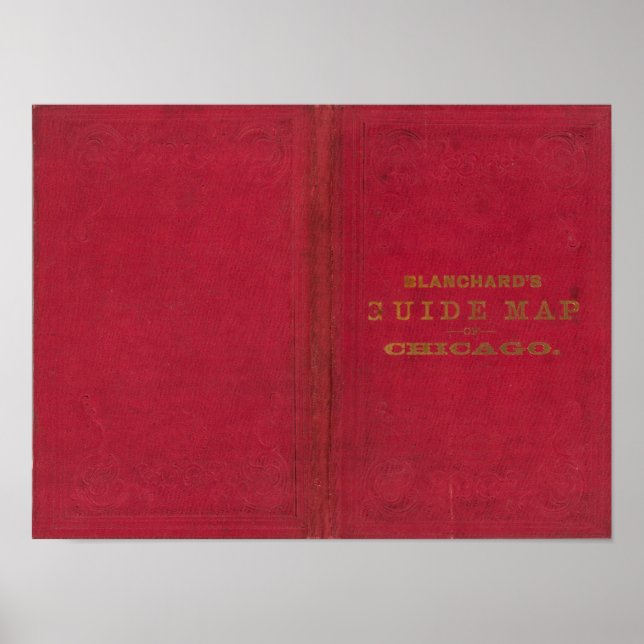 Poster Carte du guide Blanchard de Chicago 2 (Devant)