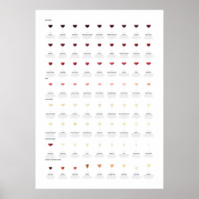 Poster Carte du guide du vin (Devant)