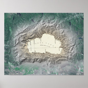 Poster Carte du lac Tahoe