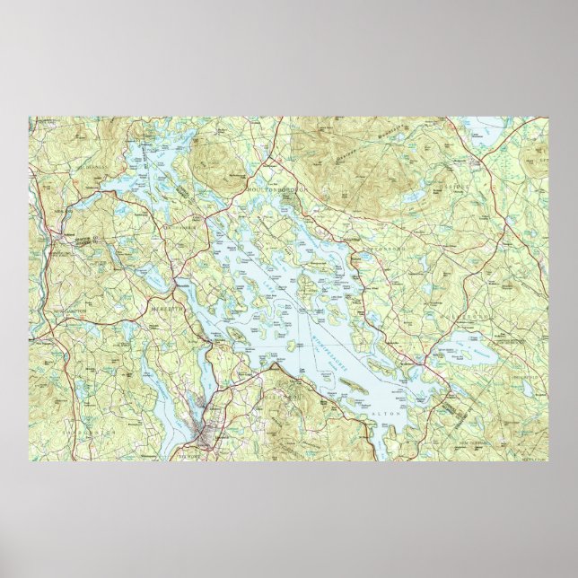 Poster Carte du lac Winnipesaukee (1986) (Devant)