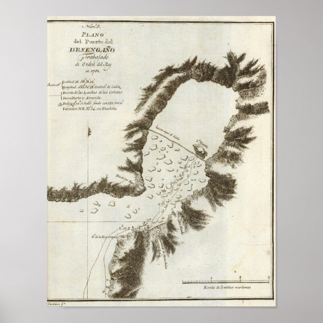 Poster Carte du livre de l'Alaska (Devant)